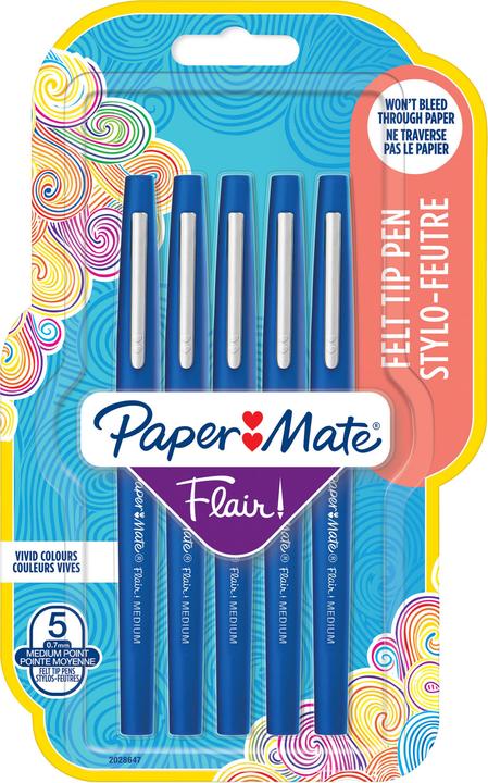 Produktbild Paper Mate Faserschreiber Flair (Blau, 5 x)