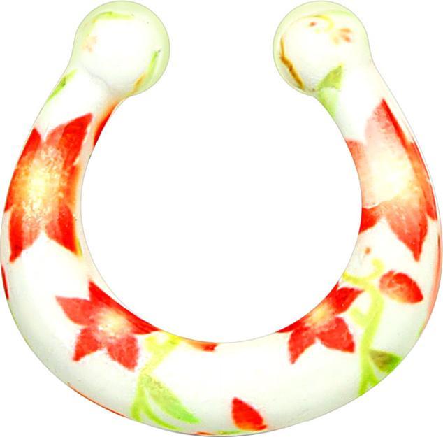 Image du produit Star Piercing Faux septum avec motif de fleurs de lotus (Laiton)