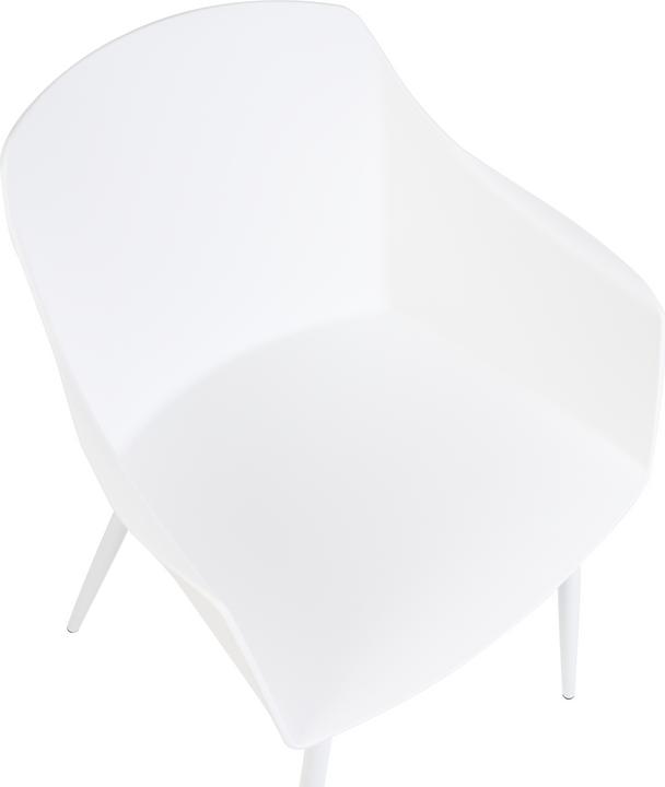 Actual product image Beliani Dining Chair Plastic White Set of 2 FONDA