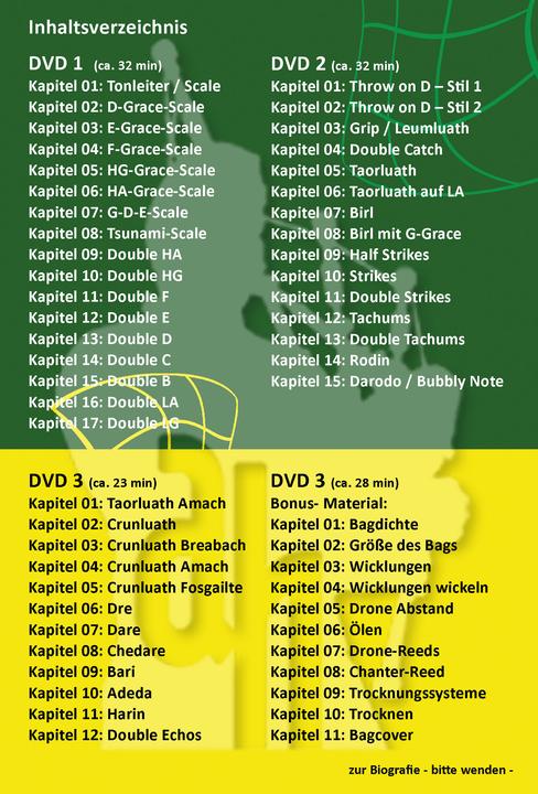 Produktbild Hambsch:Dudelsack Lern DVDs.1-3 (grün) (DVD, 2023, Deutsch)