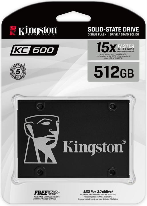 Actual product image Kingston KC600 (512 GB, 2.5")