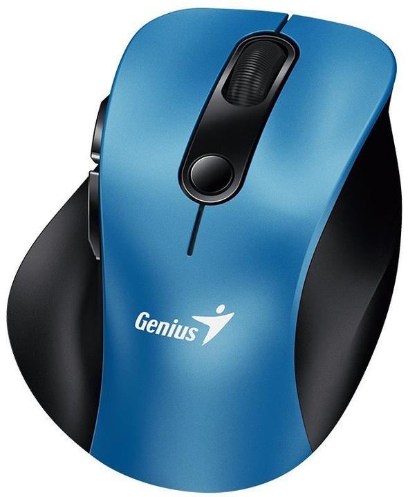 Actual product image Genius Ergo 9000S/Ergonomická/Optická/Pro praváky/2 400 DPI/Bezdrátová USB + Bluetooth/Černá-modrá (Wireless)