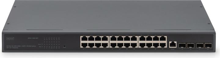 Actual product image Digitus 24 Port 10/100/1000 + 4SFP+ UPLINK Switch, 19", L2+ Features (24 Ports)