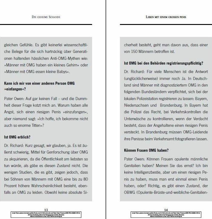 Produktbild Leben mit einem grossen Penis (Deutsch, Richard Jacob, Owen Thomas, 2014)