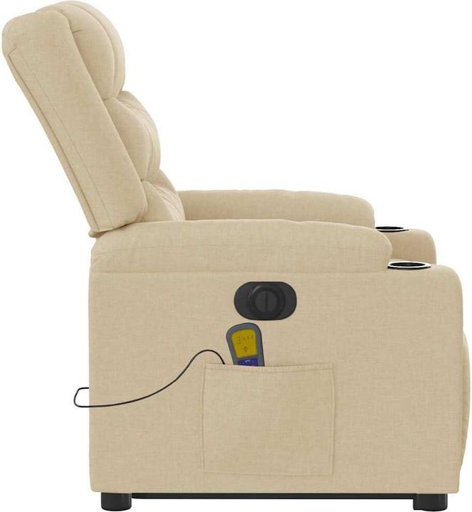 Actual product image VidaXL Electric massage chair with stand-up aid cream fabric