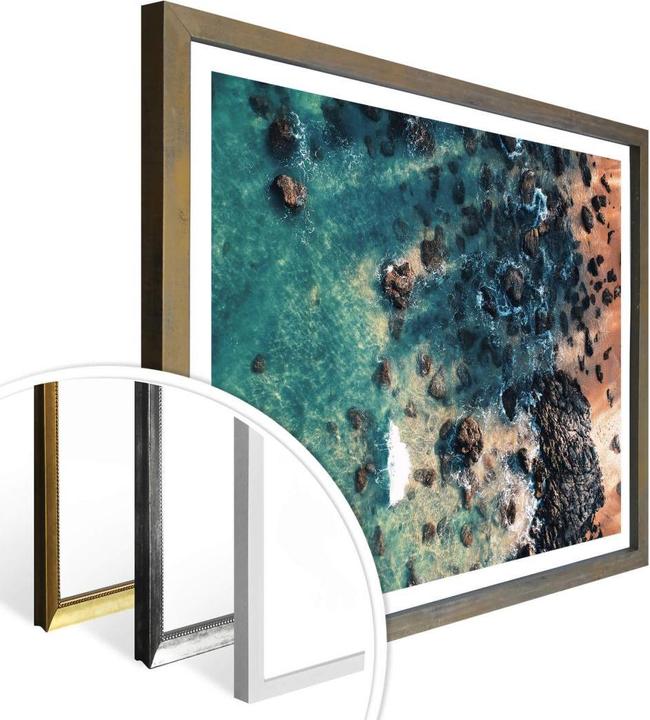 Produktbild Trenddeko Der Blick von oben: Rocky Beach (50 x 40 cm)