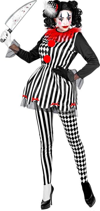 Actual product image Widmann HORROR HARLEKINA (Kleid, Leggings, Minihut), XS (XS)