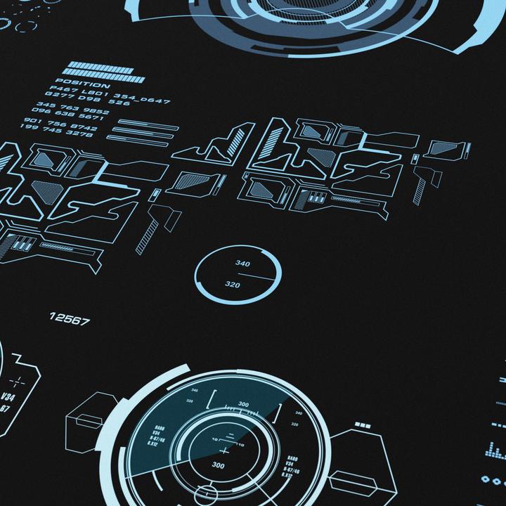 Produktbild Titanwolf Gaming Mauspad, 900 x 400mm XXL Speed Gaming Mausmatte, Mousepad Extragrosse Fläche, HUD Future (XXL)