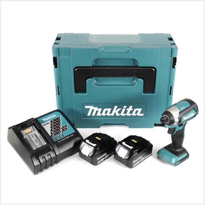 Produktbild Makita DTD 153 RFJ Akku Schlagschrauber 1/4" 18V 170Nm brushless + 2x Akkus 3,0 Ah + Schnellladegerä (Akkubetrieb)