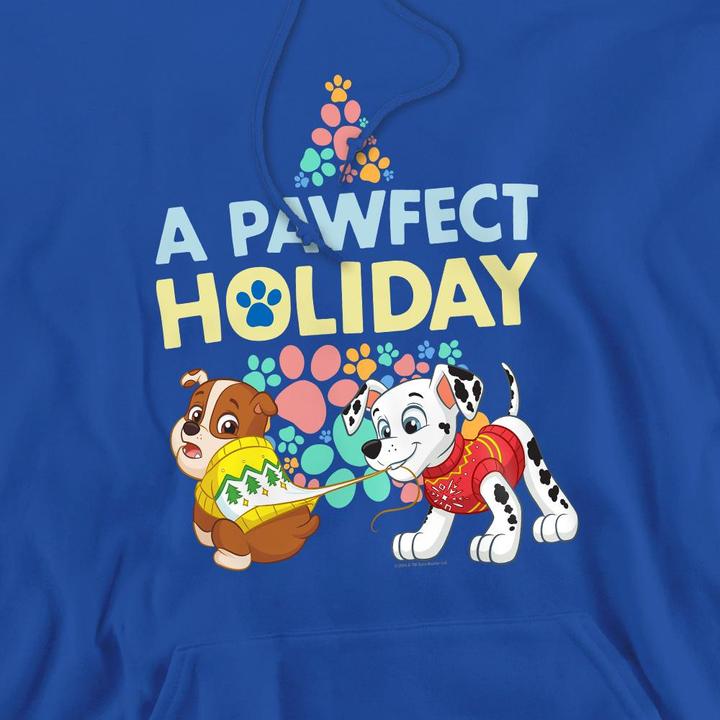 Immagine prodotto Paw Patrol A Pawfect Holiday Felpa con Cappuccio Natale Rubble e Marshall Uomo (L)