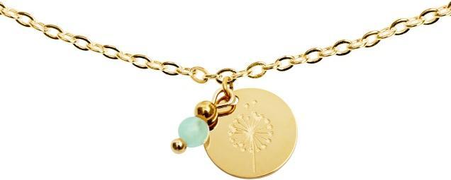 Image du produit HCA Bracelet - "Make a wish" - doré - quartz vert (17 cm, Plaqué or)