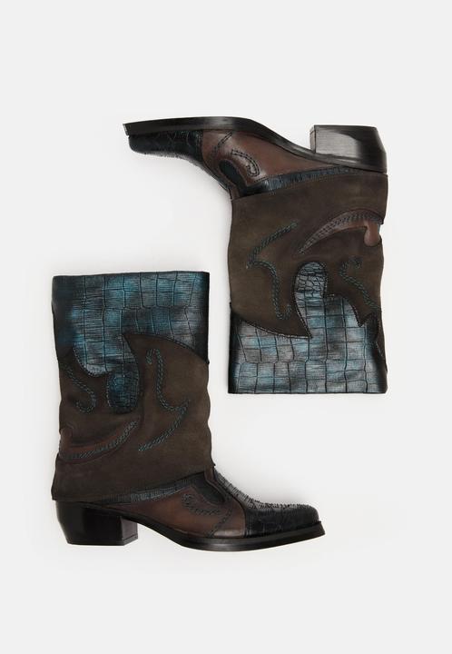 Produktbild Felmini CRETA D608, der respektlose Cowboystiefel von, ist mit Metallic-Lederteilen ausgestattet, di (36)
