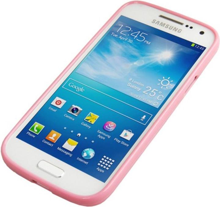 Actual product image König Design Protective cover dots TPU Case for mobile Samsung Galaxy S4 mini i9190 pink/white (Samsung Galaxy S4 mini)