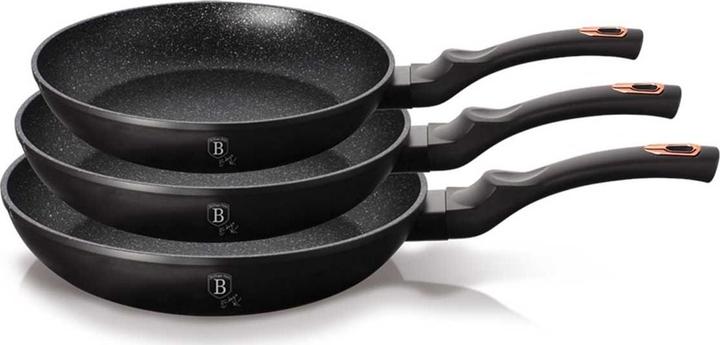 BerlingerHaus Bratpfannen-Set Marmorbeschichtung (20 cm, Pfannenset + Topfset, Aluminium)