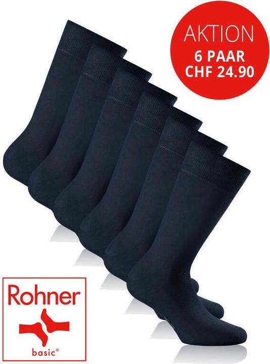 Rohner 6erPack Casual marine (6er Pack, 39 - 42)