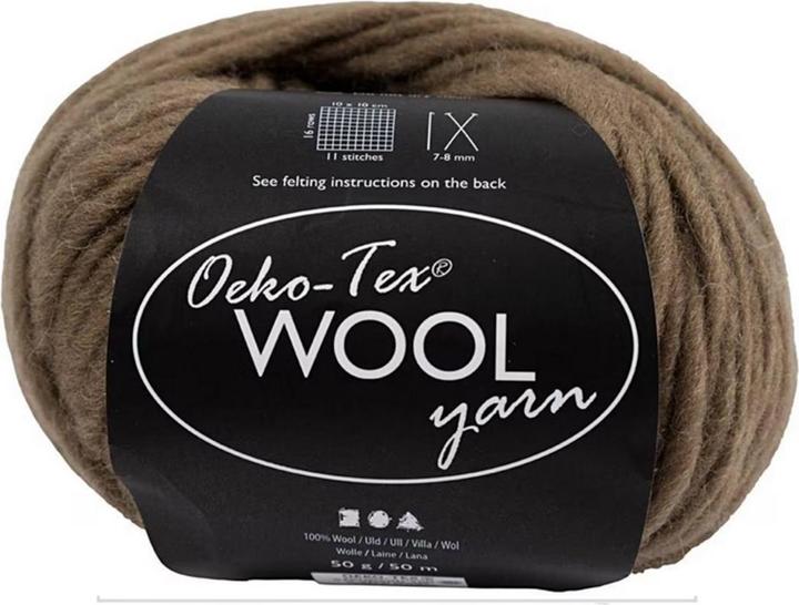 Creativ Company Wolle Oeko-Tex 50 g, Hellbraun (50 m)
