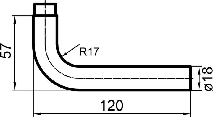 Actual product image Glutz Door handle 5070 Bern (Door handle)
