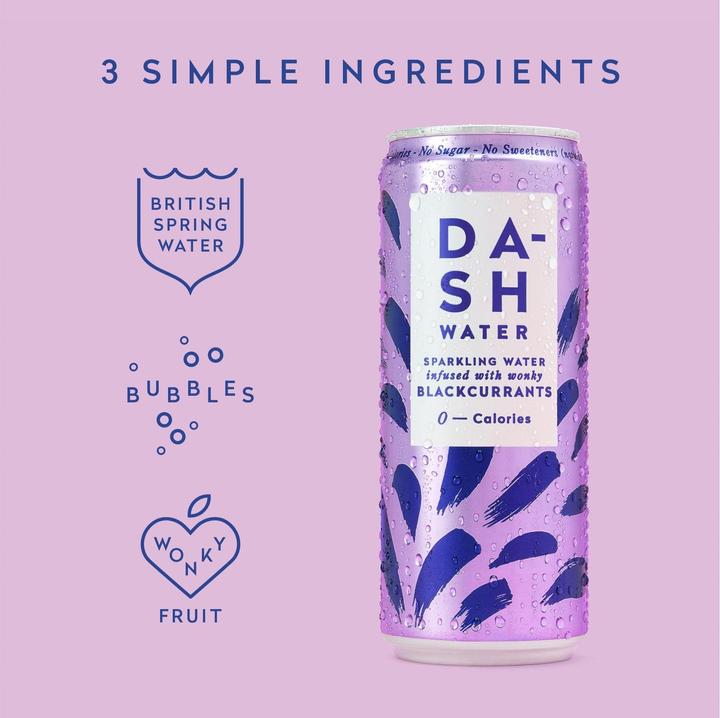 Actual product image Dash Water Blackcurrants (12 x 33 cl)
