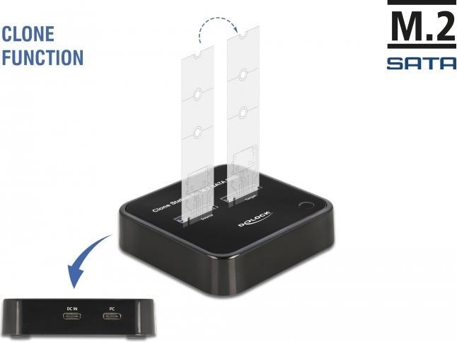 Actual product image Delock Docking and cloning station USB-C - 2x M.2 SATA