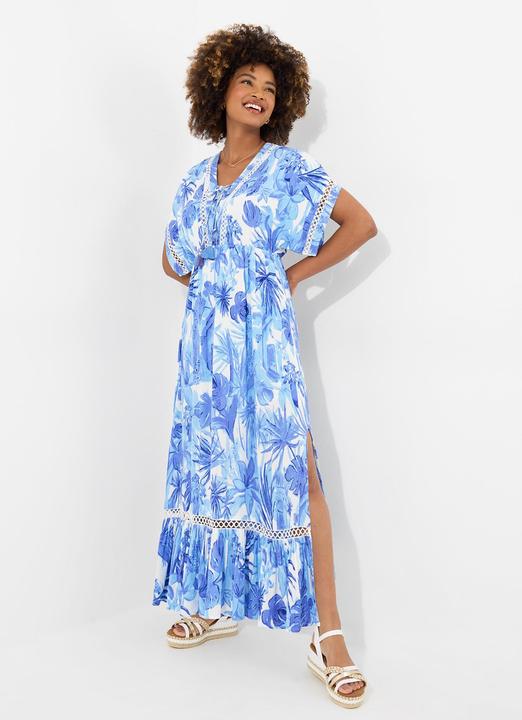 Actual product image Joe Browns Tropical Print Kimono Sleeve Boho Tassel Maxi Dress