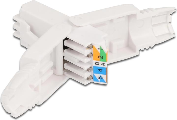 Actual product image Delock Plug RJ45 Cat.6A UTP tool-free 1 piece, White (Network cable plug)