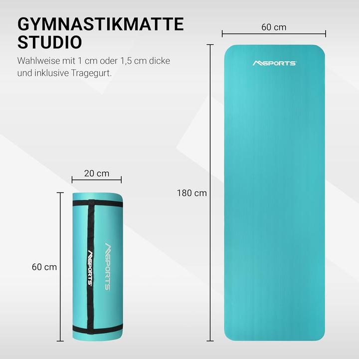 Produktbild Msports Gymnastikmatte mit Tragegurt (15 mm)