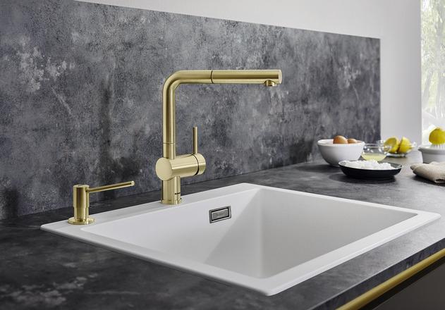Image du produit Blanco LINUS-S satin platinum | Haute pression | Avec tuyau extractible | Clapet anti-retour | Ke