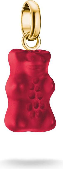 Immagine prodotto Thomas Sabo Charm-Goldbären-Anhänger in Rot Connect vergoldet (Vetro, Argento 925)