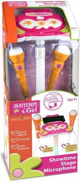 Image du produit Bontempi Microphone de scène rose