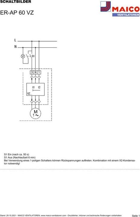 Productafbeelding Maico Enkelpijps ontluchtingssysteem ER-AP 60 VZ