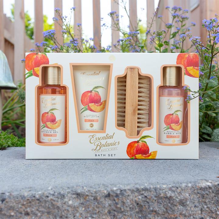 Produktbild Accentra Badeset ESSENTIAL BOTANICS - FRUITS in Geschenkbox, inkl. 100ml Duschgel, 100ml Schaumbad, 60ml Body (Haarpflege set)