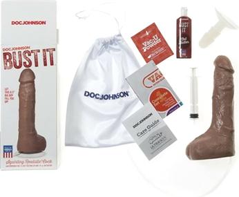 Actual product image Doc Johnson Squirting Realistic Cock - 1 oz. Nut Butter