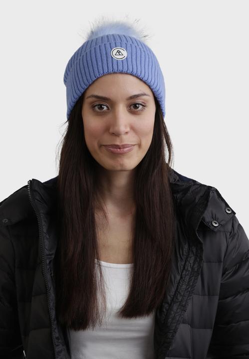 Actual product image Cash-Mere Kaschmir Rib Mütze mit Bommel (One size)