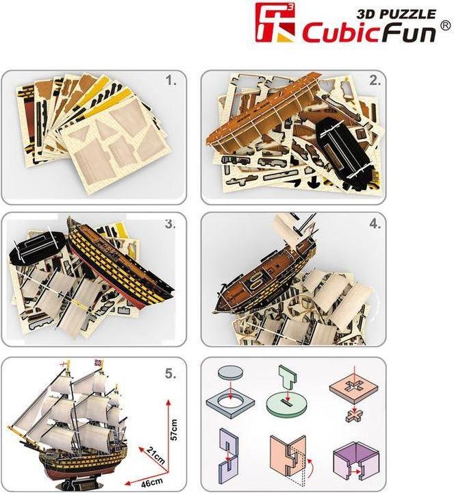 Produktbild Cubicfun 3D Puzzlespiel HMS Victory (189 Teile)