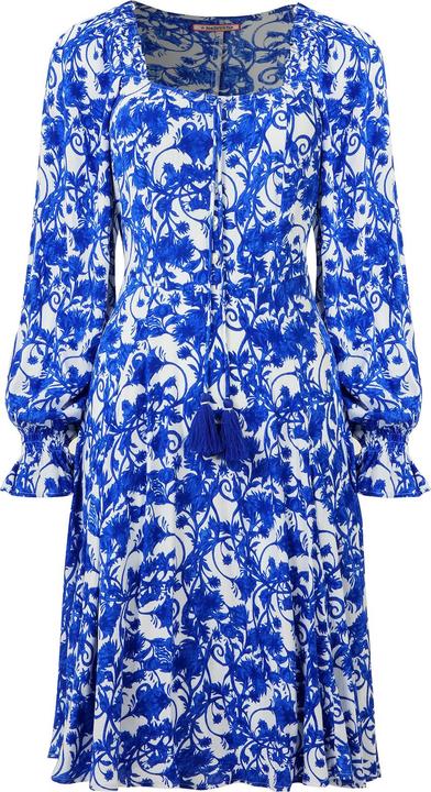 Actual product image Joe Browns Tasselled Grecian Floral Long Sleeve Mini Dress