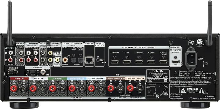 Image du produit Denon Avr-X1500h (7.2 canaux, FM)