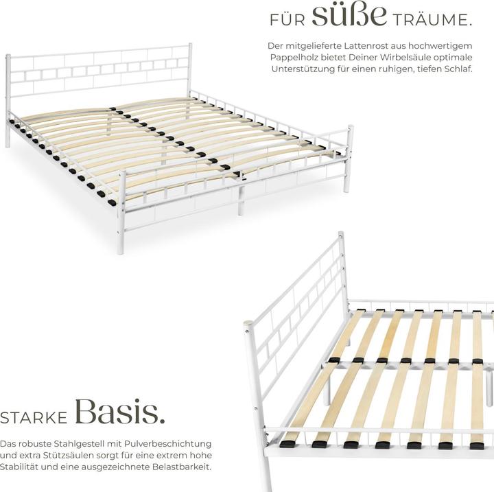 Actual product image tectake Metal bed (200 x 180 cm)