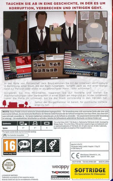 Produktbild Ubisoft This is the Police (Switch, DE)