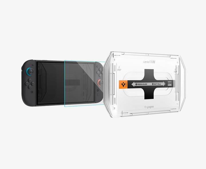 Actual product image Spigen - Screen Protector Glas.tR EZ-FIT (2pack) - for Nintendo Switch 2 - Clear (Switch 2)