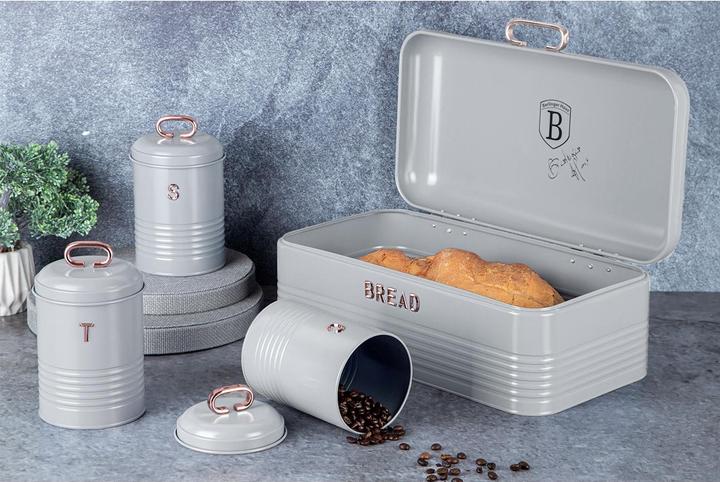 Image du produit BerlingerHaus Ensemble boîte à pain et boîte de cuisine, gris-or rose