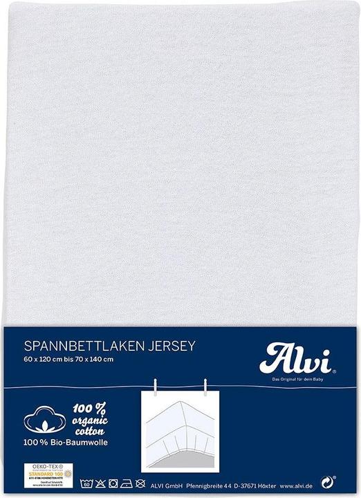 Produktbild Alvi Spannbettlaken Spannbetttuch aus Bio-Baumwolle für Kinderbett (70 x 140 cm, 60 x 120 cm)