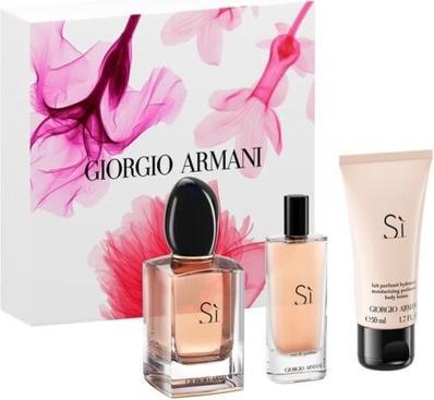 Giorgio Armani Set Sì Eau de Parfum 50ml + 15ml EDP + 50ml Body Lotion (Parfum set)