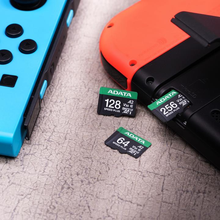 Actual product image Adata microSD 128GB Speed Plus UHS-I U3 + adapter (128 GB, microSDXC, U3, UHS-I)