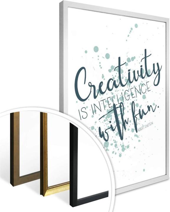 Produktbild Trenddeko Creativity is intelligence with fun (50 x 60 cm)