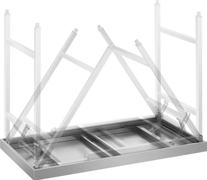 Produktbild Royal Catering Arbeitstisch Edelstahltisch Edelstahl klappbar höhenverstellbar 60x100cm 200 kg