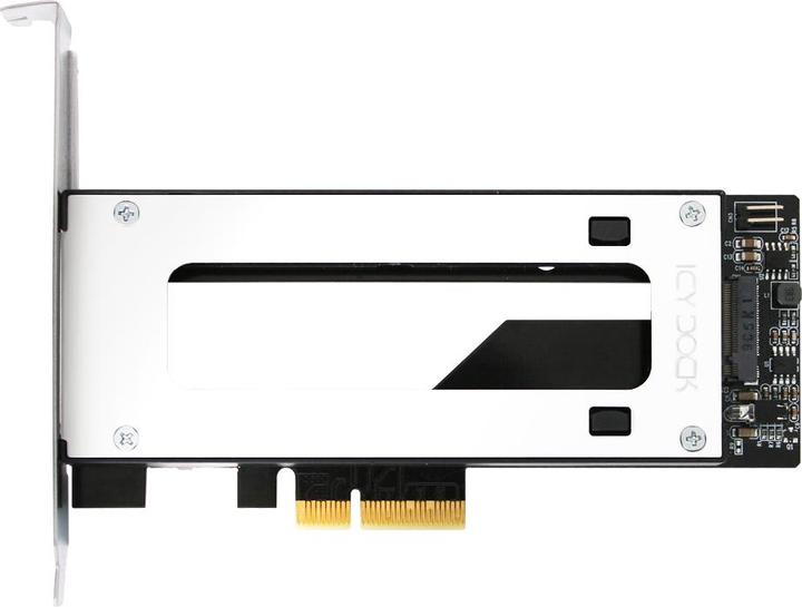 Actual product image Icy Dock ToughArmor M.2 NVMe SSD to PCIe 3rd removable frame