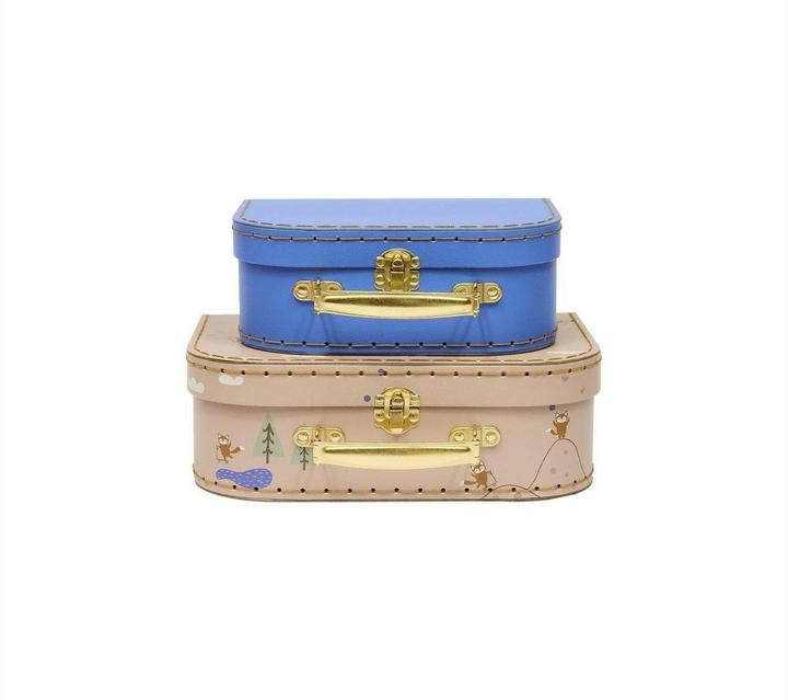 Produktbild Oyoy Spielzeugkoffer Fuchs 2 Stück, Beige, Blau
