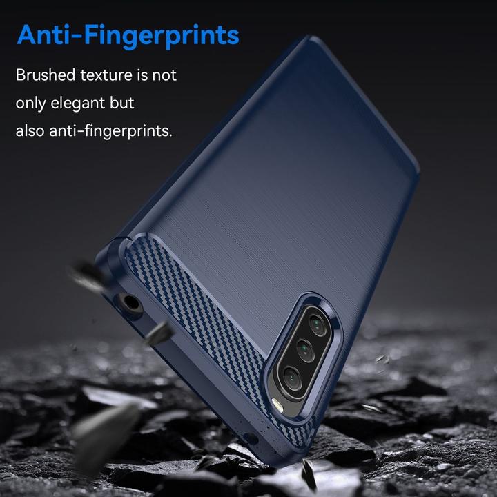 Actual product image König Design Case Mobile Protection for Sony Xperia 10 V Case Cover Cases Bumper Carbon Shell (Sony Xperia 10 V)