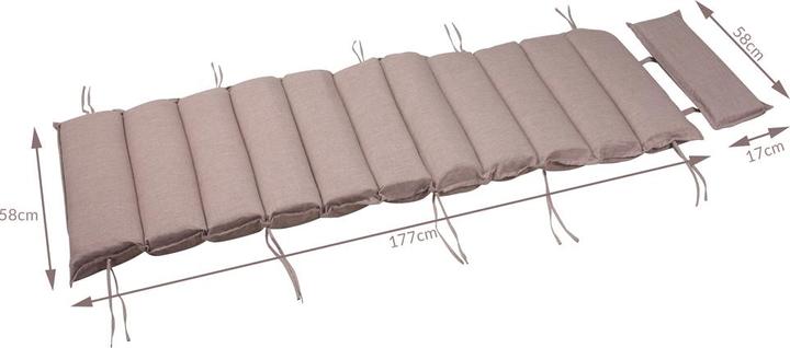 Produktbild Detex Saunaliege (177 x 58 x 7 cm)