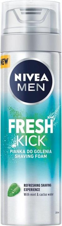 NIVEA Men Fresh Kick pianka do golenia 200ml (200 ml, Rasierschaum)